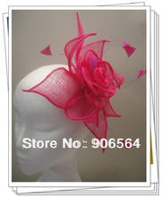 Gril Sinamay Fascinator Hats Good Bridal Wedding Hats Cocktail Hats Very Nice Derby Millinery Charming 21 Color Available MSF201 2024 - купить недорого