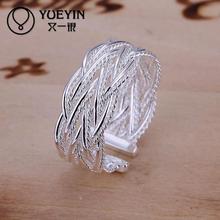 Hollow design Wholesale silver plated wedding rings for women engagement Bridal jewelry Cheap Super Offer Rhinestone 2024 - buy cheap
