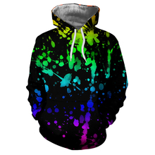 2018 Spring New Arrivals Men / Women Hooded Hoodies Print Colorful Splatter Color Slim Style 3d Sweatshirts Funny Pullover 2024 - buy cheap