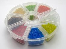 100 gramos (6000 Uds.) Cuentas de semillas de vidrio transparente 2mm (10/0) + caja de almacenamiento 2023 - compra barato