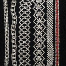 10cm/lot Beautiful Rhinestone Bridal Trim Rhinestone Chain for Garment DIY Wedding Dress, Shoes, Browband 2024 - buy cheap