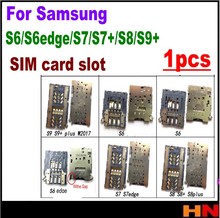 1pcs For Samsung S6 S7 edge S8 S9+ S8plus S9 SIM Card Slot Reader Holder Connector SIM Card Socket tray 2024 - buy cheap