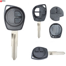 KEYECU Замена 2 кнопки дистанционного ключа оболочки чехол Fob с новым резиновый кнопочный коврик для Suzuki VITARA SWIFT IGNIS SX4 Liana ALTO 2024 - купить недорого