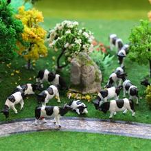 P8714 32pcs HO Scale painted Farm Animals Cows 8 different poses Model Railway NEW 2024 - buy cheap