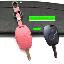 High Quality genuine leather car key cover ,2 button for Renault  Clio Scenic Megane Duster Sandero Koleos Captur Twingo 2024 - buy cheap