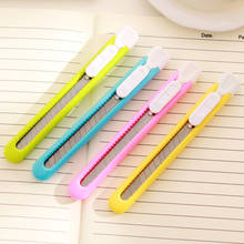 1 Pcs Candy Color Mini Utility Knife Photo Box Paper Cutter Office School Tools Supplies Art And Craft 2024 - buy cheap