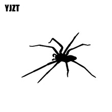 YJZT 15.2CM*10.5CM Spider Halloween Vinyl Decal Car Sticker Dangerous Black/Silver C19-0199 2024 - buy cheap