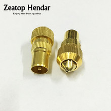 Conector de antena macho de TV chapado en oro, Conector de Cable Coaxial RF, adaptador Coaxial de Freeview, 10 Uds. 2024 - compra barato