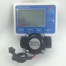 Water Flow Meter Sensor Controller LCD Display + Flow Sensor Meter Counter Gauge FS300A G3/4" DN20 1-60L/Min 10-24V 2024 - buy cheap