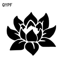 QYPF 16.5cm*14.8cm Vivid Lotus Beautiful Throne Marvelous Flowers Vinyl Car Window Sacer Sticker Decal C18-0505 2024 - buy cheap