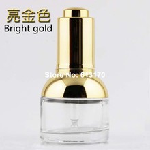 wholesale 30ml 1OZ  Empty dropper bottles Clear essential oil bottle glass press droppers vials with Gold shoulder 2024 - buy cheap