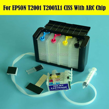 1 Set sistema Ciss para Epson T2001 T2002 T2003 T2004 con arco Chips para Epson WF-2520 XP-200 XP-310 XP-410 XP-300 WF-2530 2024 - compra barato