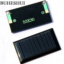 Bueshui-Mini Panel Solar de 0,15 W, 5V, 30mA, para cargador de batería de 3,6 V, Diy, 3 unidades/lote, 53x30mm 2024 - compra barato