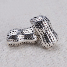 10 PCS 9mm*16.5mm Metal Alloy Tibetan Silver Color Peanut Spacer Beads Hole Beads Loose Bead For Jewelry Making 2024 - buy cheap