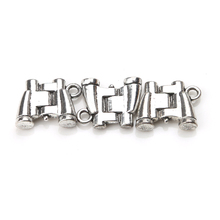 10pc/lot 19mm x 5mm Binocular Charms Antique Silver Color Moving Hinge for charms diy necklace pendant jewelry accessories 2024 - buy cheap