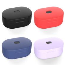 Caso à prova de choque silicone para xiaomi redmi airdots flexível abrangente capa protetora completa para redmi airdots fone de ouvido 2024 - compre barato