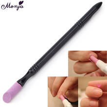 Monja Double End Nail Art Cuticle Dead Skin Remover Scrubs Stone Pusher Spoon Grinding Stick Manicure Tool 2024 - buy cheap