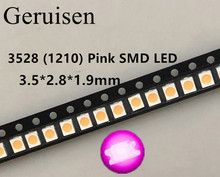 Venda por atacado top de potência rosa 1210 smd de 3528 lâmpadas led ultra brilhante com frete grátis 200pcs 2024 - compre barato