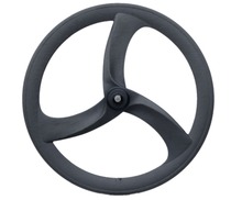 Ruedas de carbono de tres radios 700C, 56mm, clincher, engranaje fijo de 3 radios, diseño único para tiempo/pista/bicicleta de carreras Roadl 2024 - compra barato