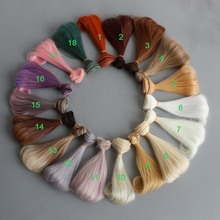 20 pçs/lote Nova Boneca Cabelo Madeixa de Cabelo Encaracolado Peruca BJD Boneca DIY 15 CENTÍMETROS 2024 - compre barato