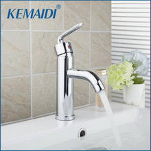 KEMAIDI Single Handle Bathroom Faucet Brass Made Chrome Deck Mounted Waterfall Tap Basin Sink Mixer Torneira Banheiro 2024 - buy cheap