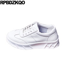 Skate Spring Elevator Trainers Platform Italian Height Increase White Men Shoes Casual Leather Sneakers Genuine Slip Resistant 2024 - buy cheap