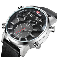 Relógio quartzo masculino, relógio impermeável multifuncional esportivo para homens com display duplo de tempo e à prova d'água 2024 - compre barato