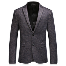 Casaco de blazer masculino lanudo, jaqueta clássica para negócios, casual, 2019 2024 - compre barato
