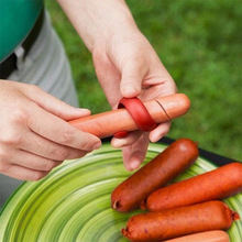 Fatiador manual de cachorros quentes espiral, 2 peças, cortador de salsicha, ferramentas de cozinha para churrasco 2024 - compre barato