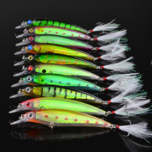 NEW 10pcs/lot Top Quality Fishing Tackle with feather Fishing Lures Fishing Bait Free Shipping 2024 - buy cheap