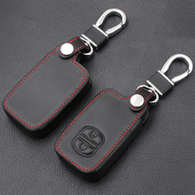 Fob Key Leather Car Key Holder Case Cover for TOYOTA Camry Highlander Crown Prado Land Cruiser Hilux Prius car key cover shell 2024 - buy cheap