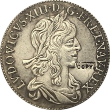 Escrita de moedas francesa úmida cópia 1644 2024 - compre barato