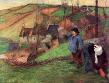 Little Breton Shepherd by Paul Gauguin oil Painting Canvas High quality hand painted Landscape Art 2024 - buy cheap