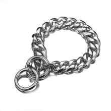 Granny Chic 19mm Link Chain Silver Color Double Curb Cuban Pet Stainless Steel Dog Chain Collar Pet Necklaces 2024 - buy cheap