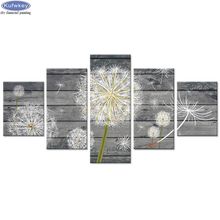 5D Diy Diamond Painting Dandelion flower Cross Stitch Full Round Square Diamond Embroidery 5 pcs set Mosaic rhinestone pictures 2024 - buy cheap