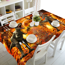 Mantel de dibujo de dinosaurio 3D rectángulo de poliéster grueso adecuado para decoración de mantel de mesa de banquete al aire libre de varios tamaños 2024 - compra barato