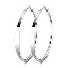 MxGxFam белые большие круглые серьги-кольца для женщин, модные ювелирные изделия AAA + не содержит свинец и никель, не содержит аллергию белого золота 2024 - купить недорого