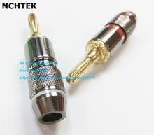 NCHTEK Gold-Plated Banana Plug Speaker Connector Adapter Connector/Free shipping/2PAIRS(4PCS) 2024 - buy cheap