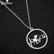 yiustar Stainless Steel Necklace  Origami Aniaml Necklace Lovely Heart Dog Pendant for Engraving Women Girls Boys Jewelry 2024 - buy cheap