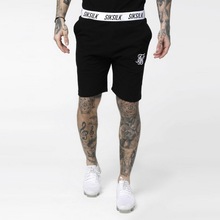 Men summer Sik Silk embroidery gyms Fitness Bodybuilding Casual Joggers workout Brand sporting short pants Sweatpants Sportswear 2024 - buy cheap