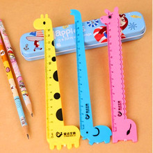 50 pcs/lot creative giraffe  Cute Cartoon Animal Rulers For child Kid Plastic Straight Ruler student Stationery school supplies 2024 - buy cheap