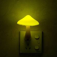 EU US Plug Hot Light Sensor LED Night Light Mushroom Wall Lamp Warm Yellow Lighting Bedroom  Night Light Energy Saving Lamp 2024 - buy cheap