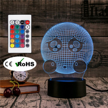 3D Led Novety Lighting Creative Gift Night Light Table Lamp Cute Expression Led Home Corridor Hotel Party Atmosphere Lights 2024 - buy cheap