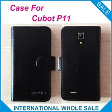 Hot! 2016 Cubot P11 Case Factory price,6 Colors High Quality Flip Leather Exclusive Cover For Cubot P11 tracking number 2024 - buy cheap
