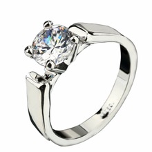 Anéis femininos de zircônio cúbico aaa, cor dourada e prateada, anéis de casamento e noivado, pedra de zircônia, joia de presente para mulheres 2024 - compre barato