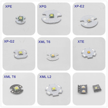 1 pces cree xpg2 xml2 xm-l t6 xbd XM-L2 / XP-E r3/XR-E q5/XP-G2 r5/XT-E r5 led lanterna lâmpada chip com base de 20mm