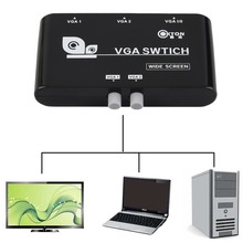 New Original 2 In 1 Out VGA/SVGA Manual Sharing Selector Switch Switcher Box For LCD PC Wholesale dropshipping 2024 - buy cheap