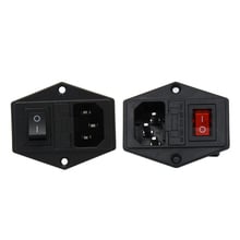 Peça do interruptor de alimentação 10a 250v para makerbot, para impressoras 3 em 1, tomada de fonte de fusível, vermelho, preto, tripla 3d 2024 - compre barato