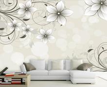 Customized 3D wallpaper mural fantasy flower TV background wall decoration painting 2024 - buy cheap