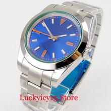 Automatic Men's Watch BLIGER Blue Sterile Dial Stainless Steel Bracelet Flash Hand Polished Case MIYOTA Movement 2024 - buy cheap